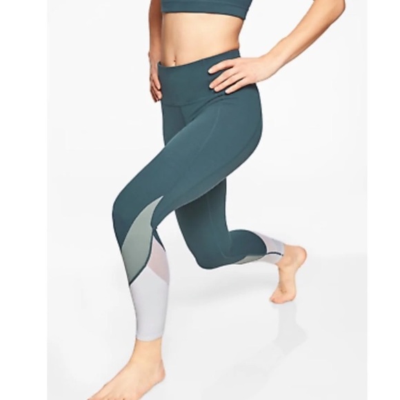 Athleta Pants - Athleta Colorblock Salutations 7/8 Leggings